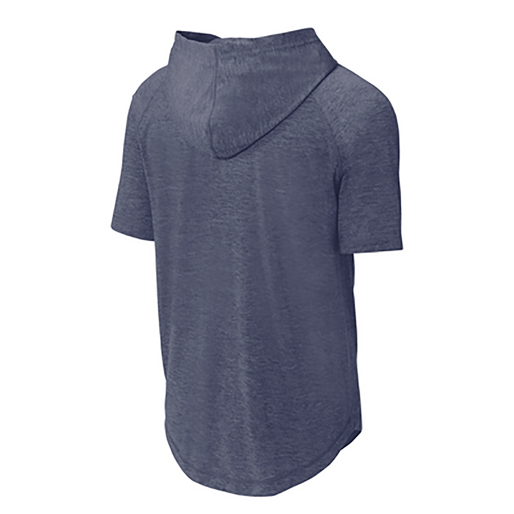 Pitching Ninja Short Sleeve Hoodie Heather Navy XL